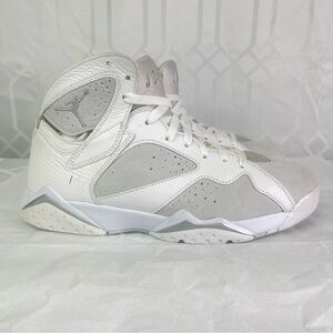 Jordan 7 Retro "Pure Money" White/Metallic Silver Size 10 Mens 304775-120
